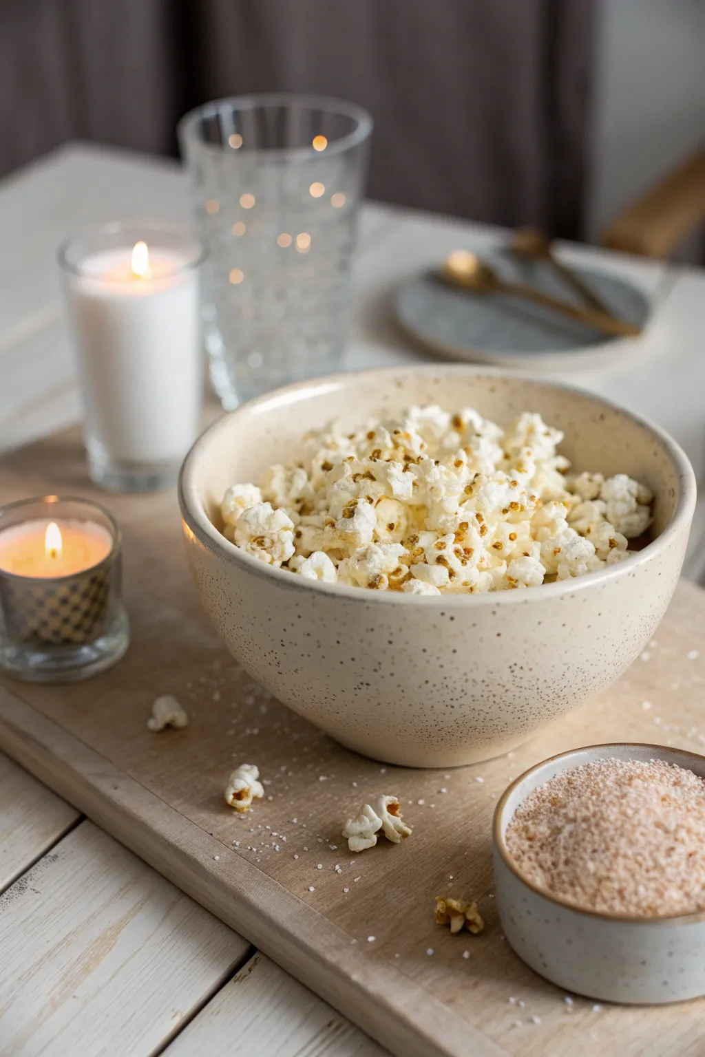 Add a touch of magic to your gatherings with shimmering edible glitter popcorn.
