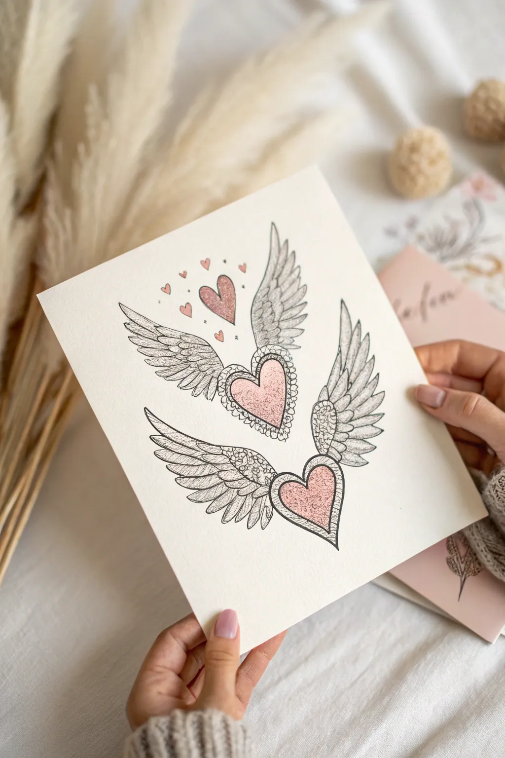 Love takes flight with these whimsical winged hearts.