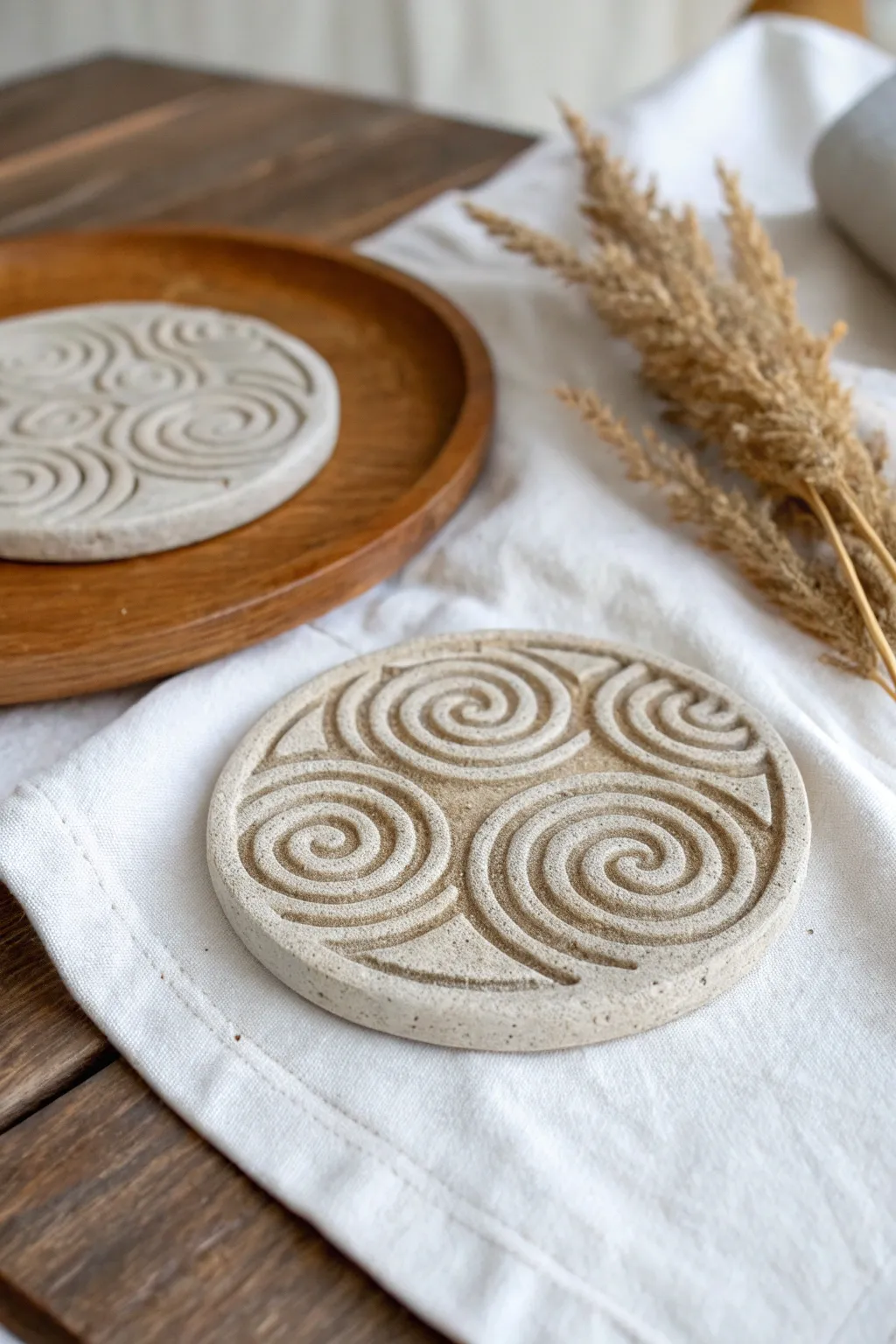 Find tranquility in the art of simplicity with our Zen Garden Coaster.