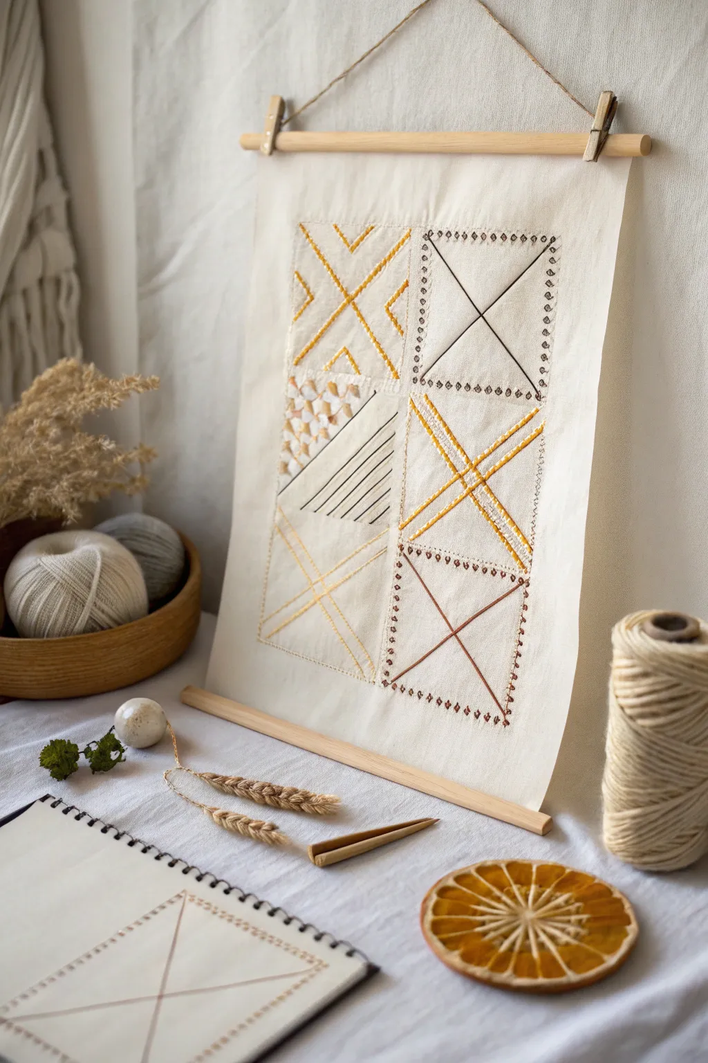 Elevate your space with handcrafted beauty—explore the art of hand-stitched posters.