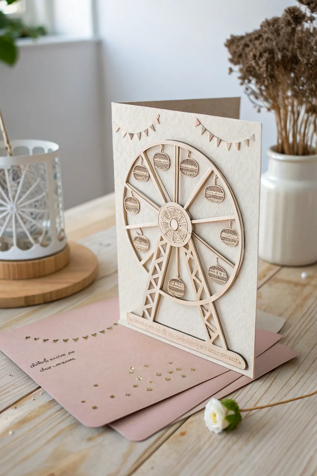 Delight your grandparents with a touch of surprise—discover hidden messages in this elegant handcrafted spinner card.