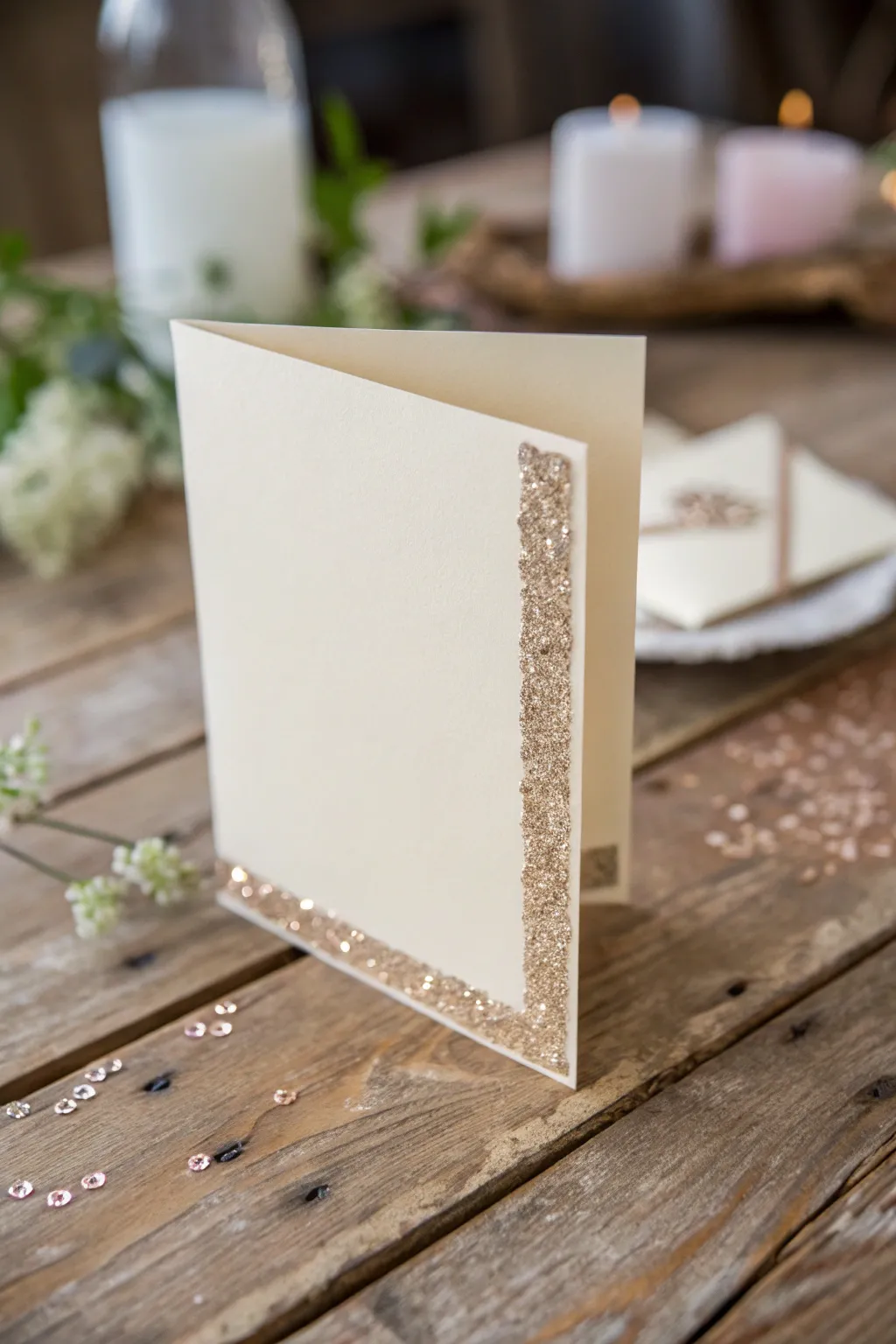 Add a touch of sparkle to your handmade cards with elegant glitter accents.