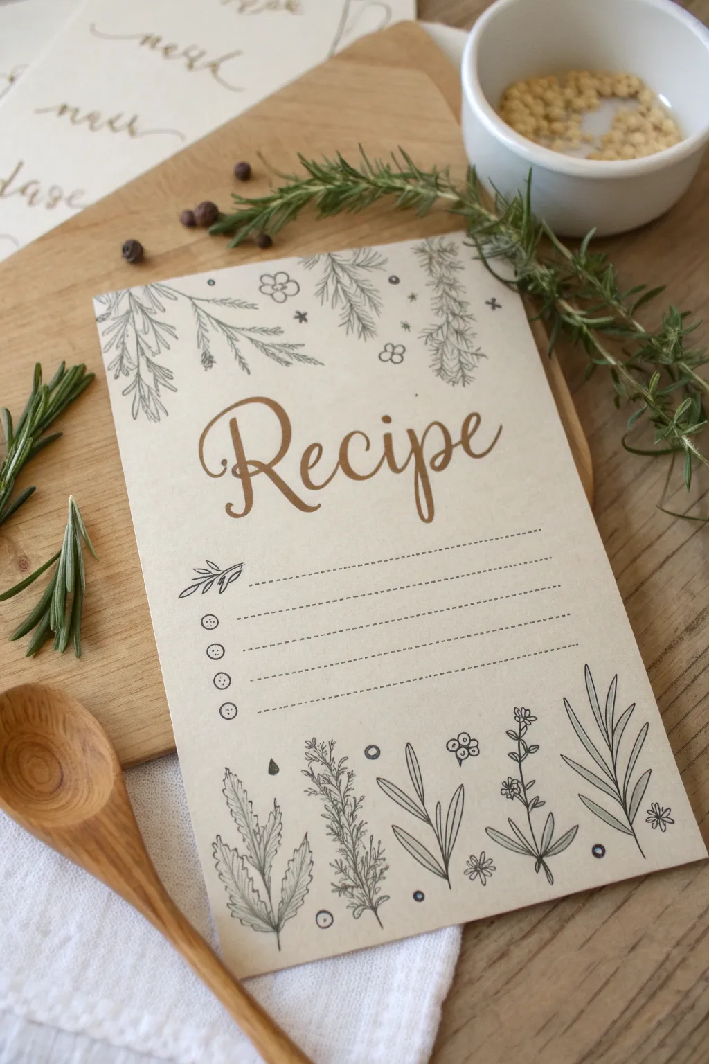 Share your culinary secrets with style: A recipe card postcard that's as delightful as the dish itself.