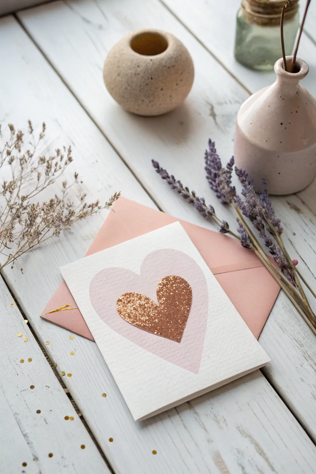 A sprinkle of magic: Transform your Valentine card with a touch of glittery glam.