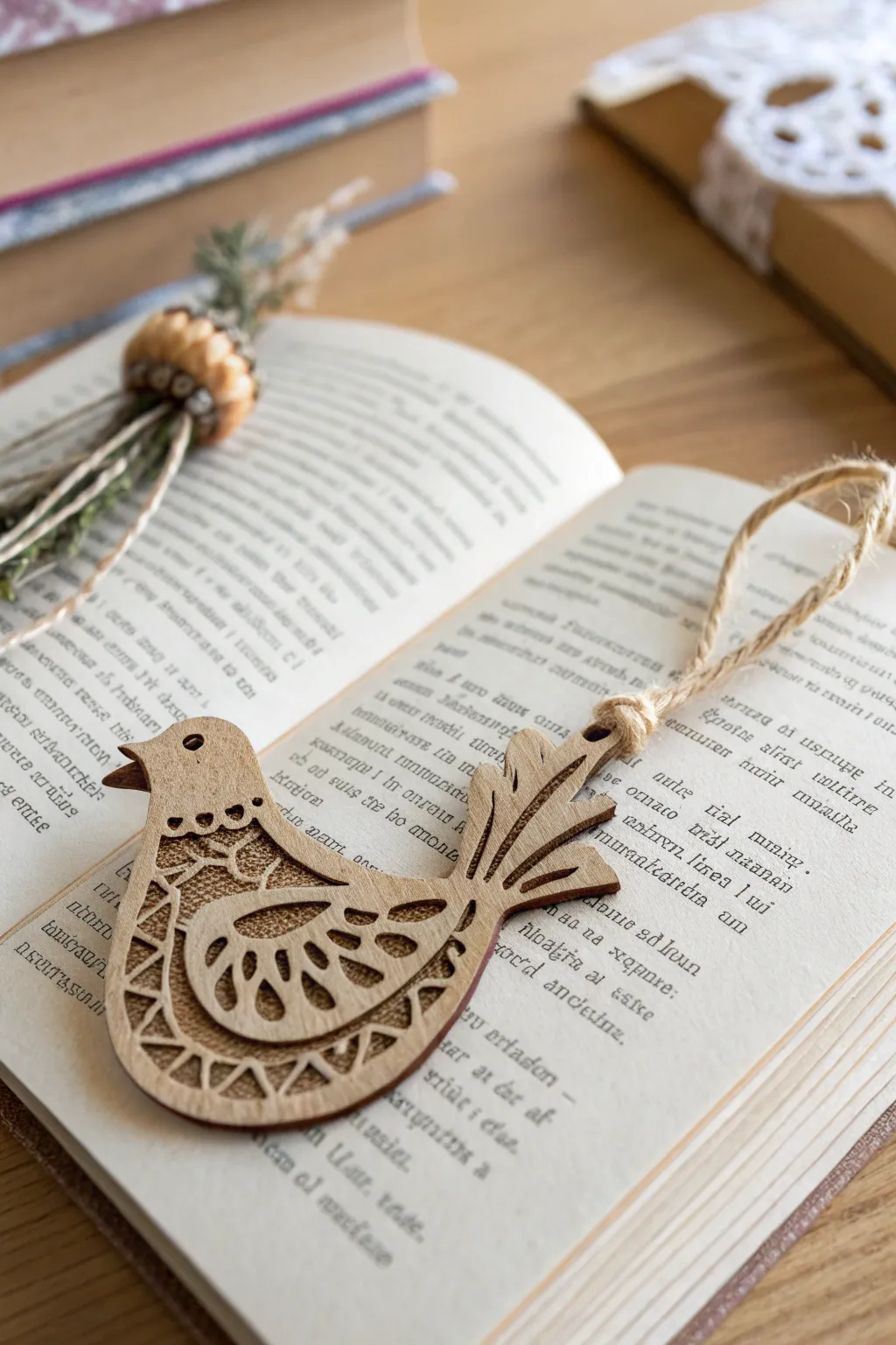 Add a touch of charm to your reading with this handcrafted hen bookmark.