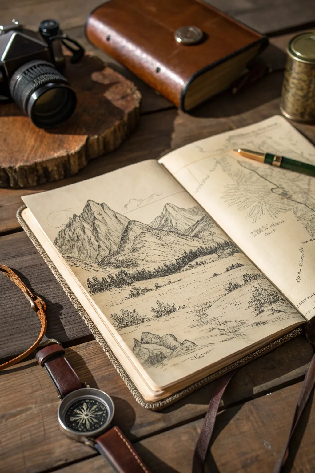 Find your adventure inspiration through the art of sketching. #HikingCreativity #Craftsmanship