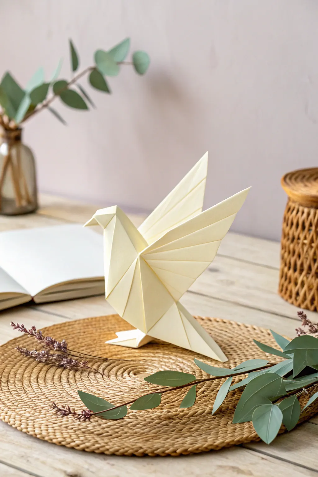 Fold serenity into your day with a delicate origami dove, a symbol of peace and the Holy Spirit. Perfect for adding a touch of elegance and meaning to your space.