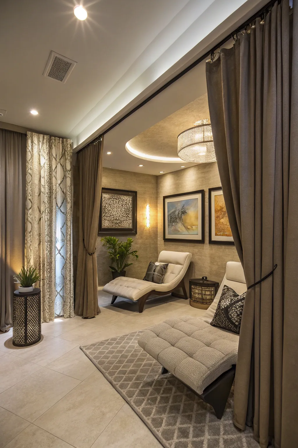 Elegant curtains add style and privacy to your space.