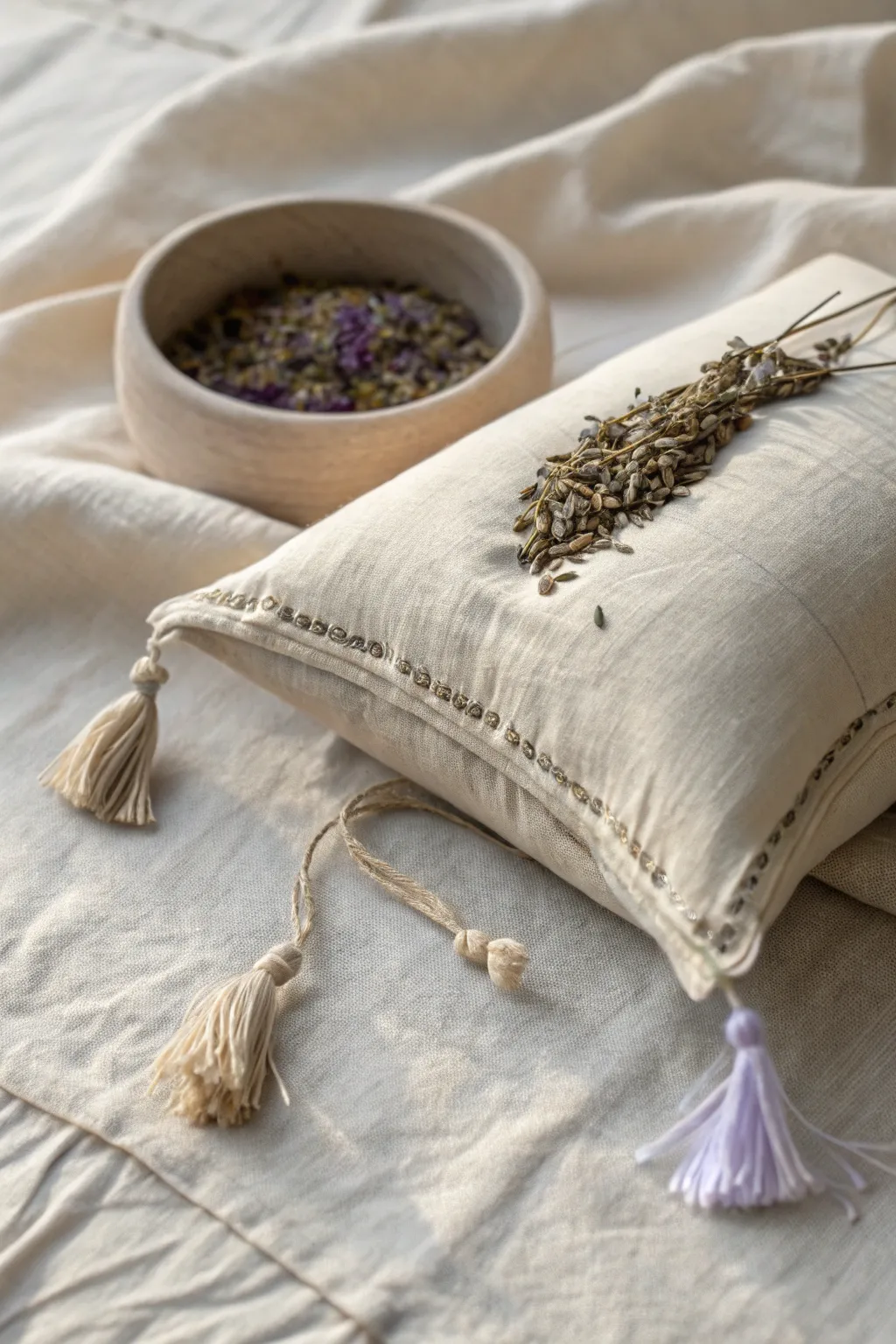 Embrace serenity with this handcrafted aromatherapy pillow, a perfect DIY Christmas gift for mom.