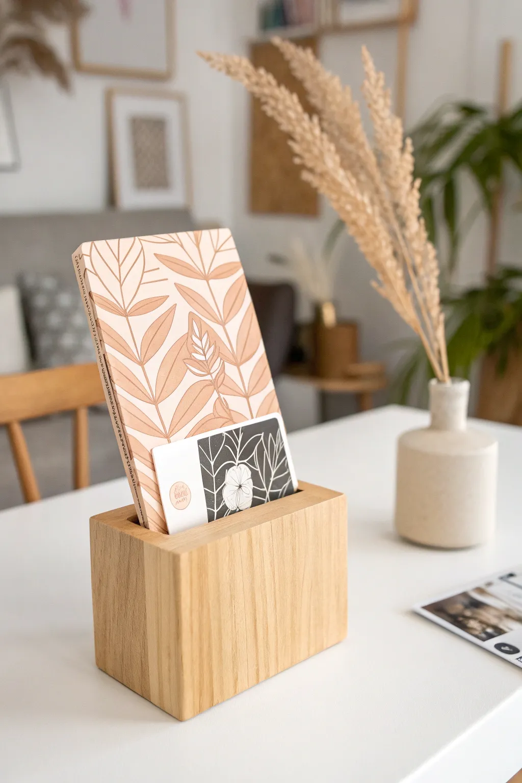 Elevate your memories with this simple yet stylish wood block picture holder. A perfect blend of minimalist charm and boho flair.