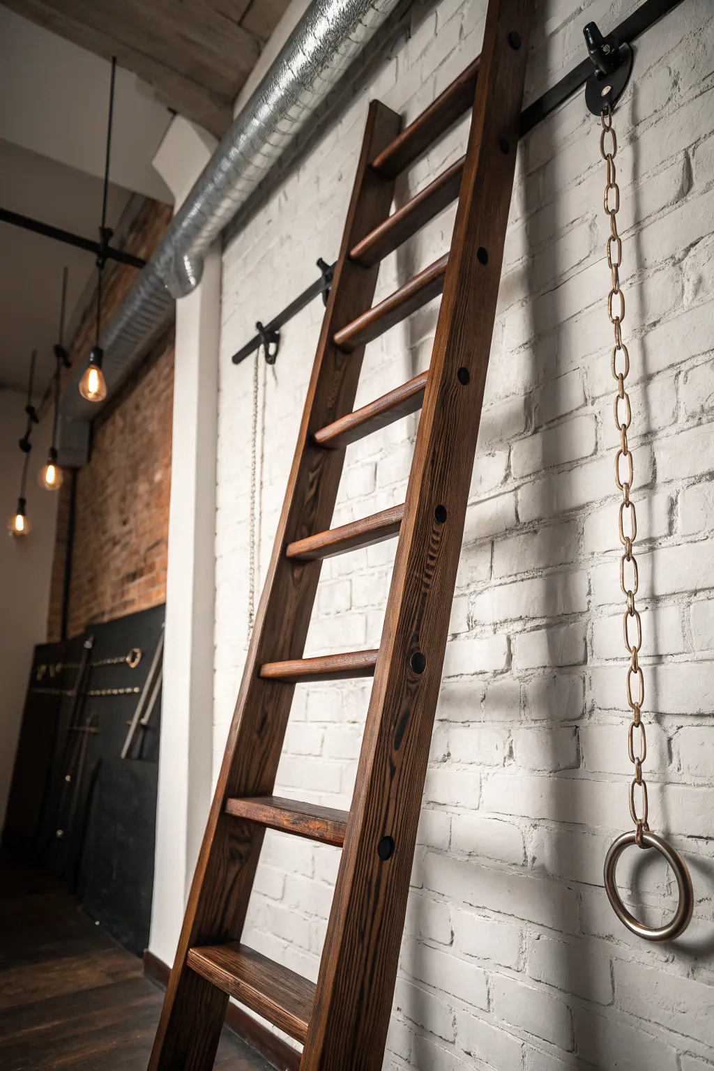 Elevate your workout with this handcrafted ladder climber, the perfect blend of style and strength.