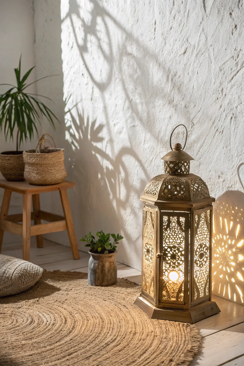 Illuminate your haunted house with the captivating dance of shadows—where mystery meets minimalist elegance.