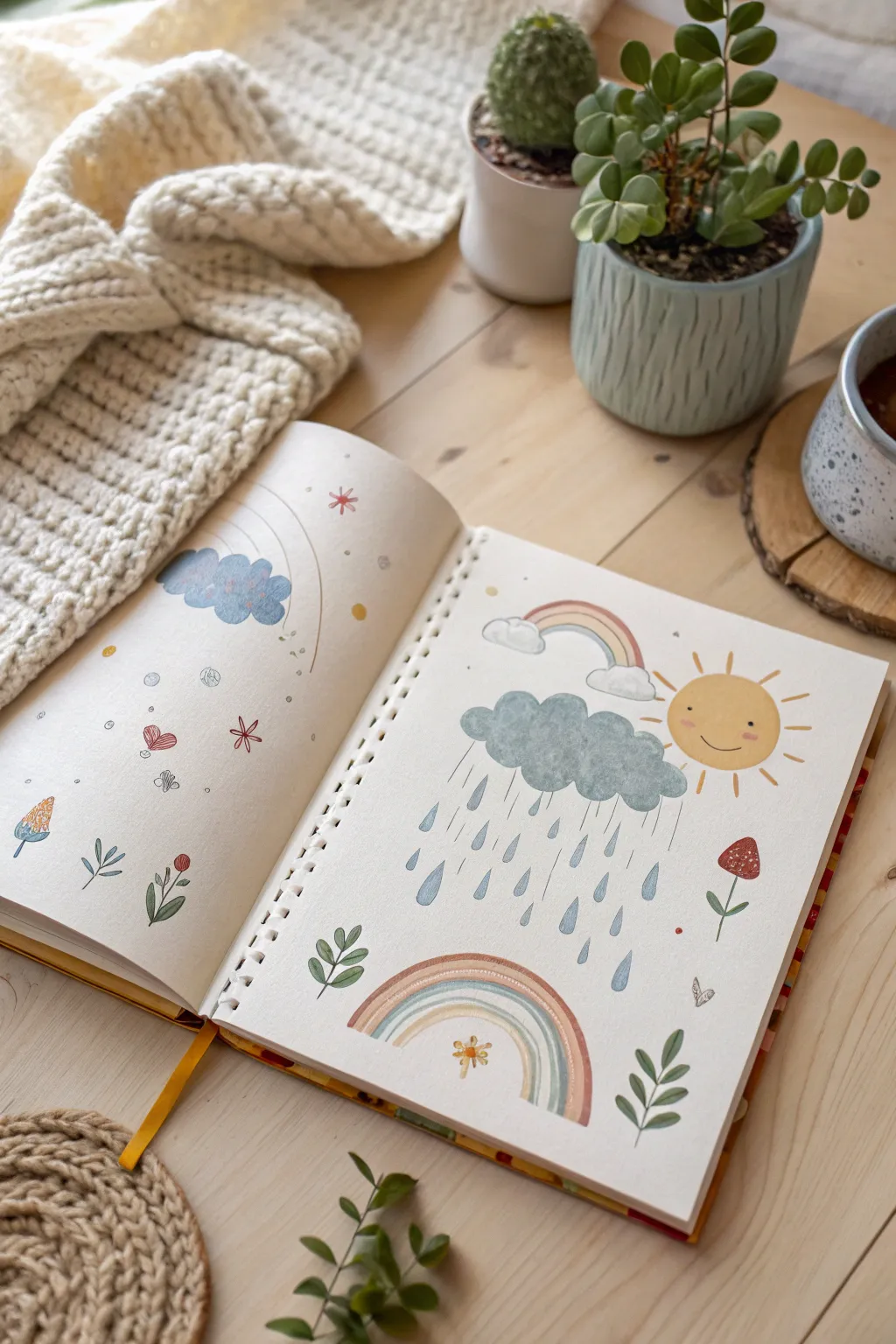 Explore the wonders of weather with this charming handmade book, perfect for curious preschool minds.