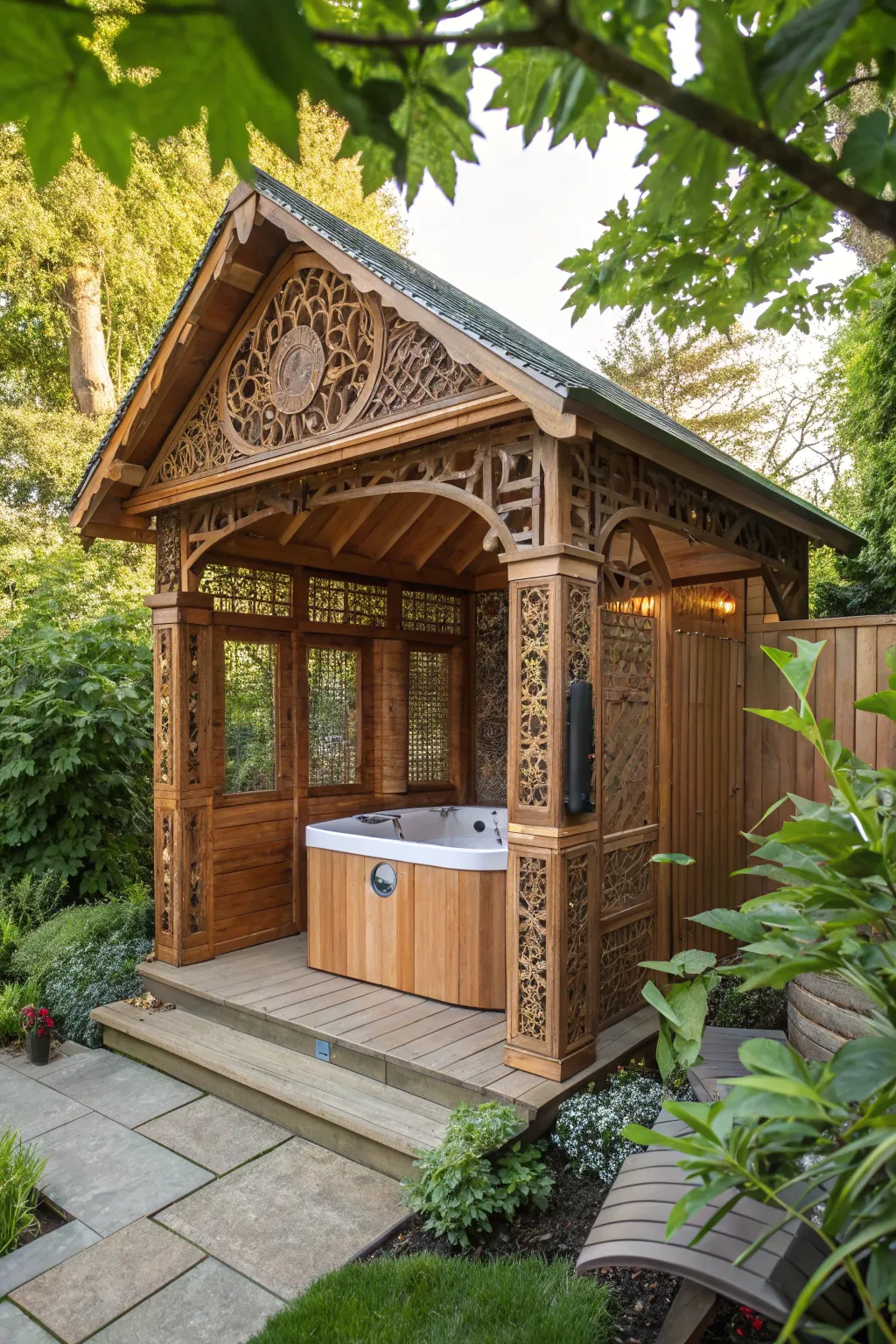 Sustainable Elegance: A Masterpiece of Reclaimed Wood and Bamboo Craftsmanship
