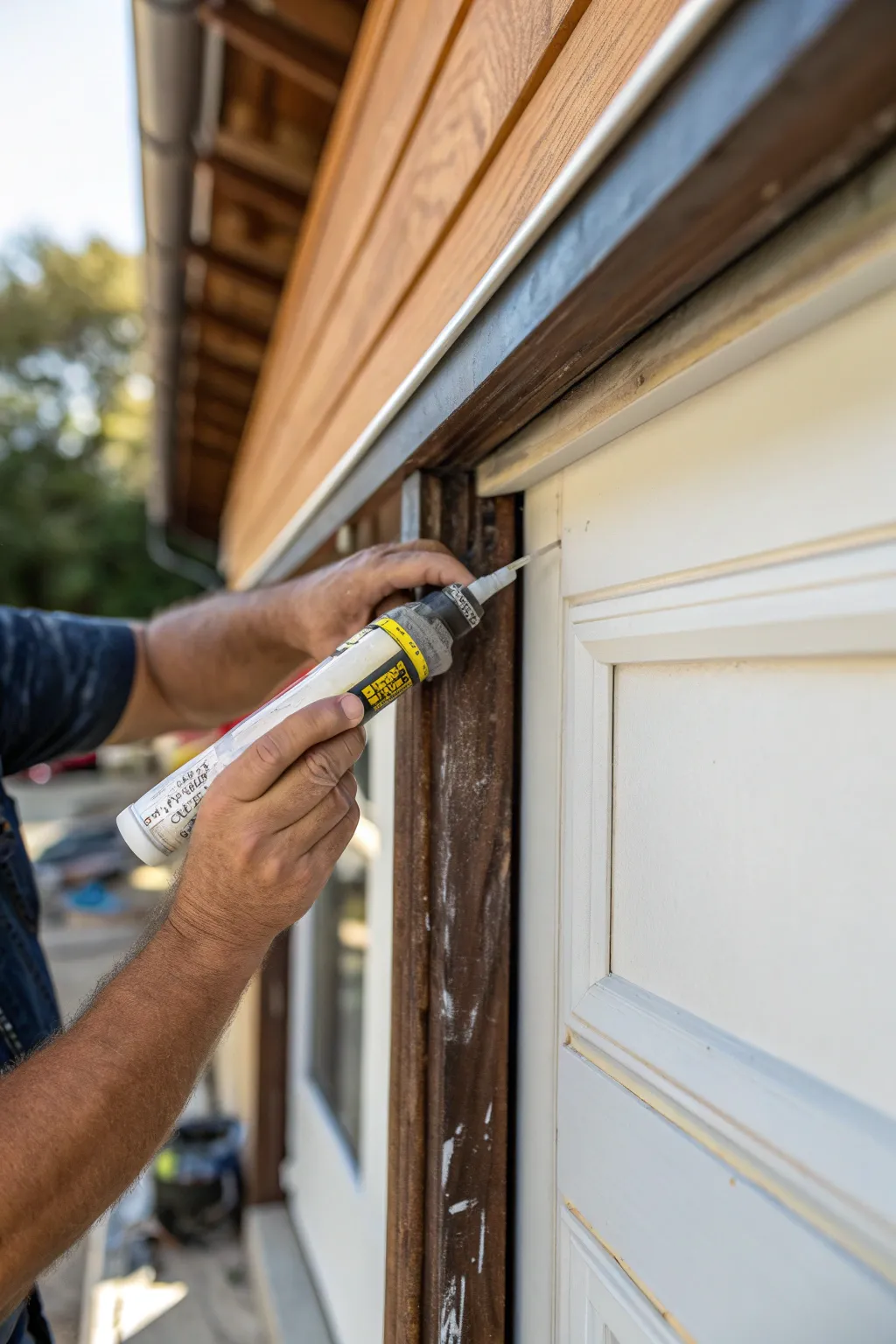 Master the art of sealing: Precision caulking for a perfectly insulated garage.