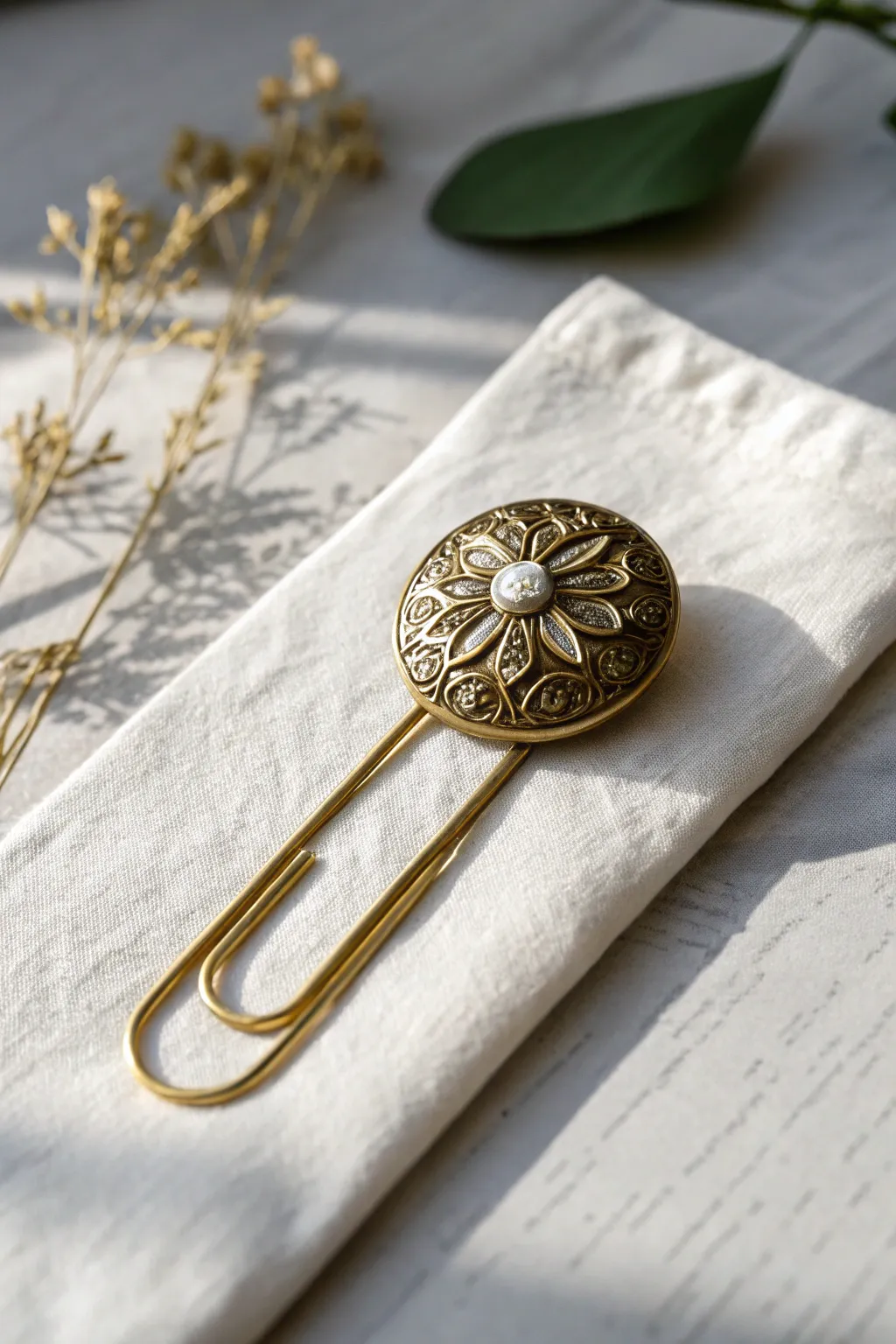 Craft your own charm with a button bookmark—where simplicity meets beauty.