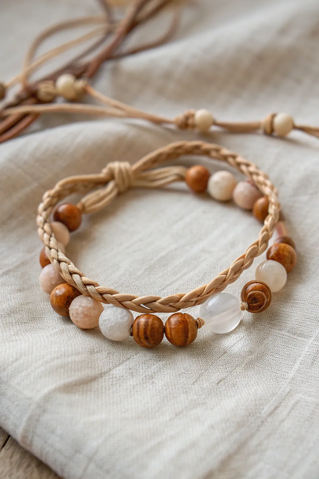 Elevate your style with the subtle elegance of a beaded rubber band bracelet, where simplicity meets craftsmanship.