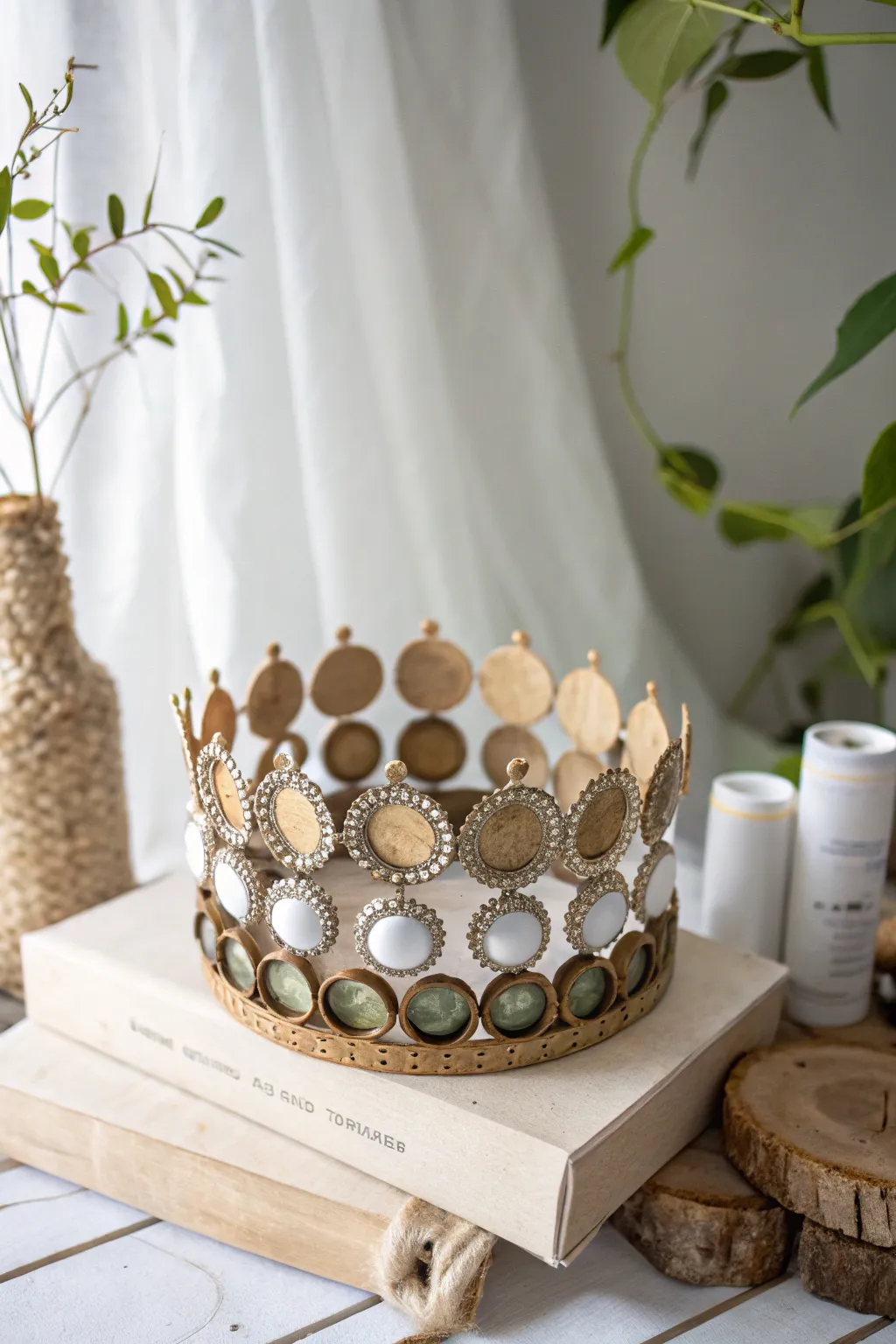 Embrace creativity and sustainability with this eco-friendly crown, a testament to beauty in simplicity.