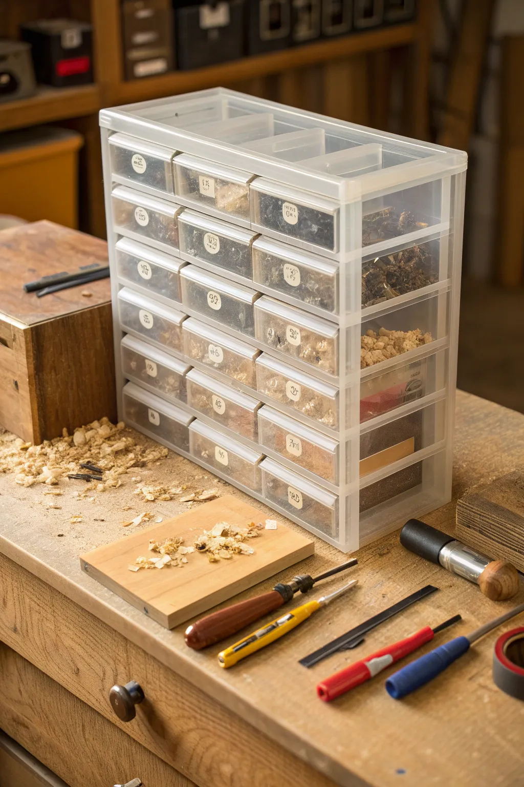Effortlessly organize your jigs with clear visibility and style.