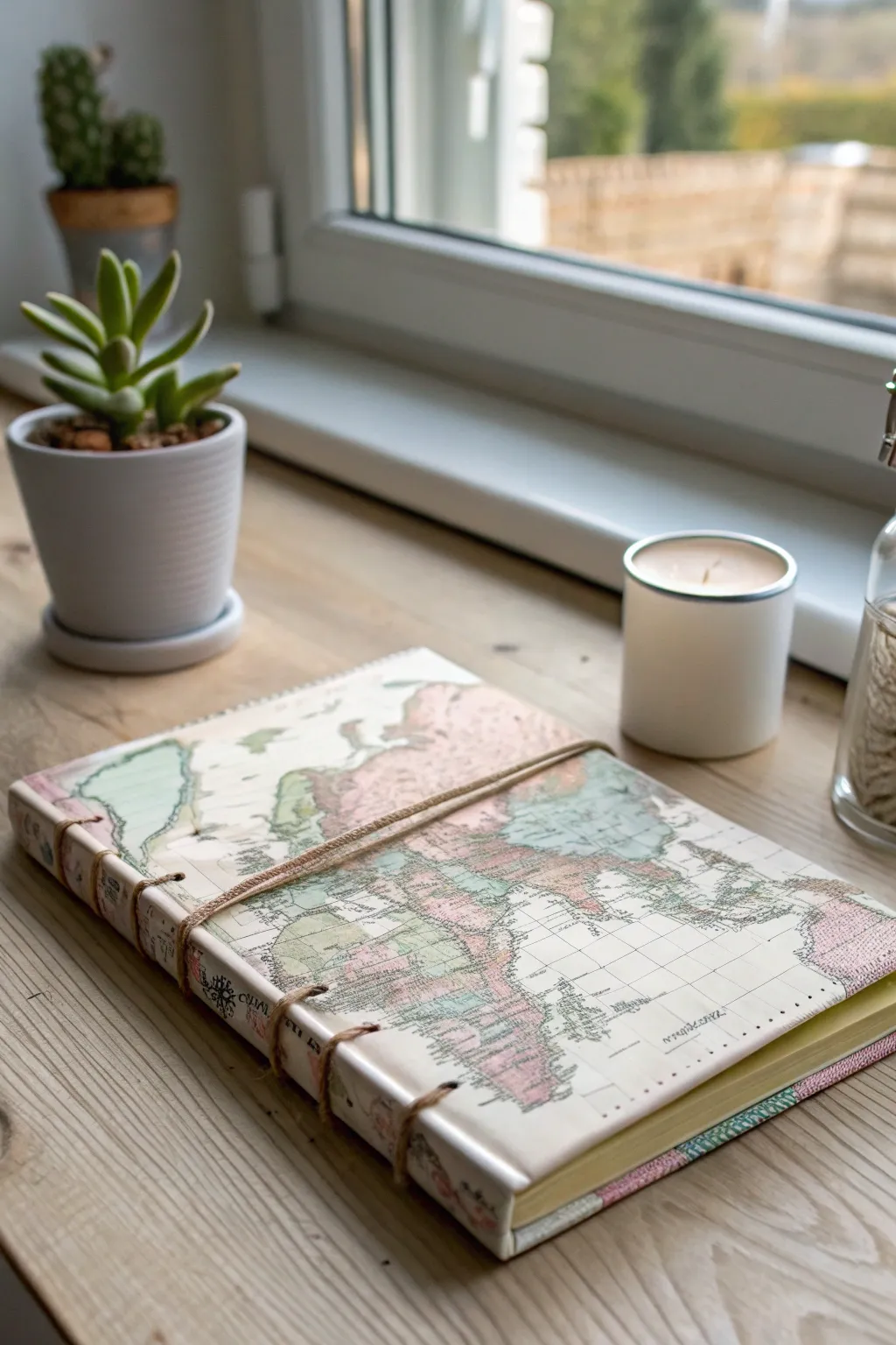 Rediscover the beauty in the old with this upcycled journal cover, a perfect blend of simplicity and charm.