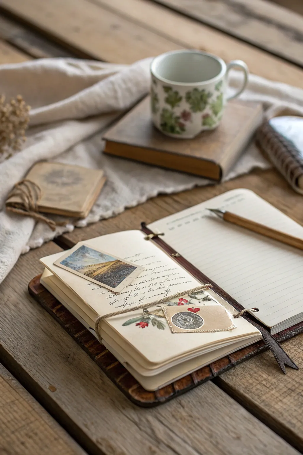 Embrace the charm of the past with vintage-inspired journal decor.
