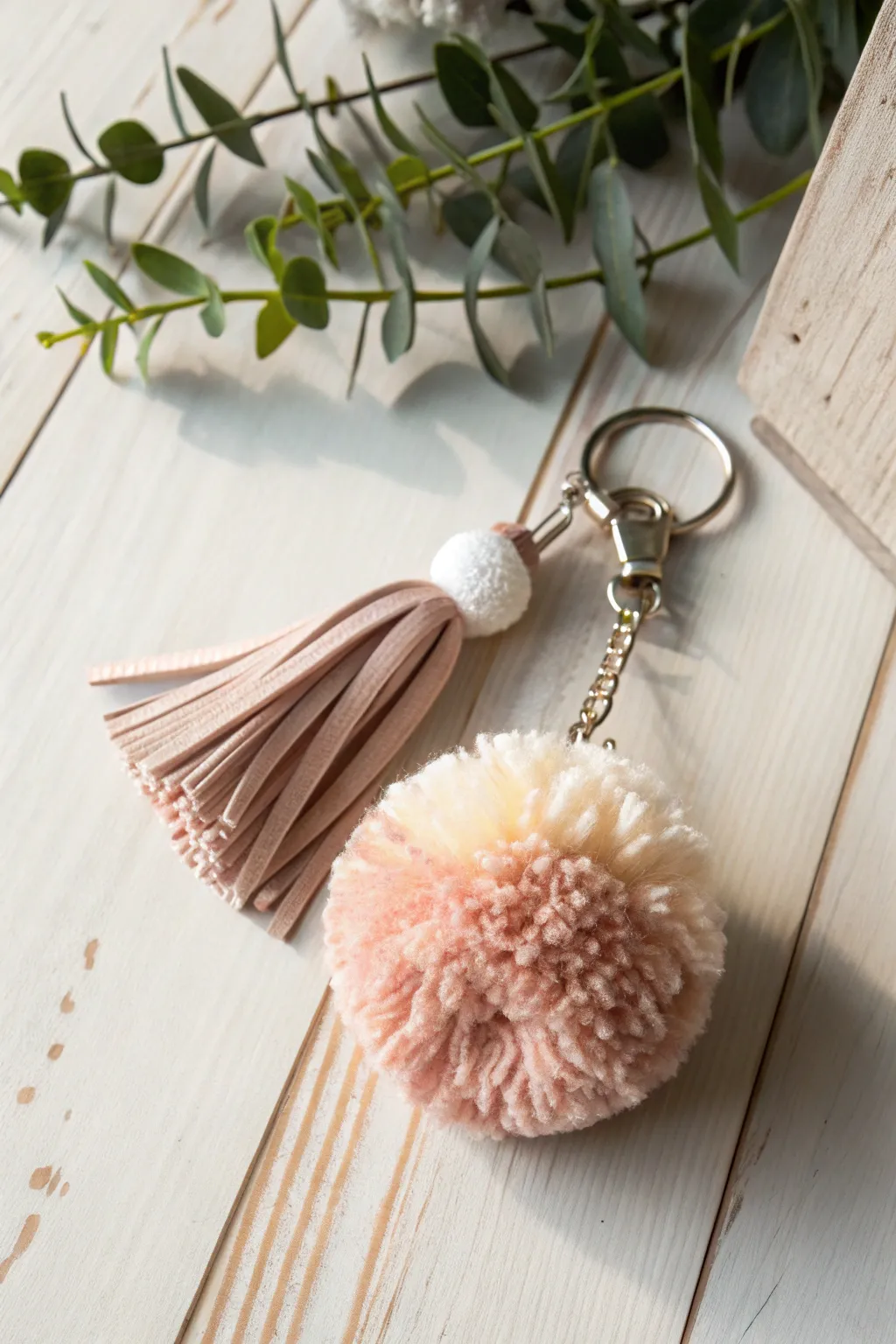 Add a playful touch to your keys with a handcrafted pom pom keychain—where minimalist elegance meets Boho flair.