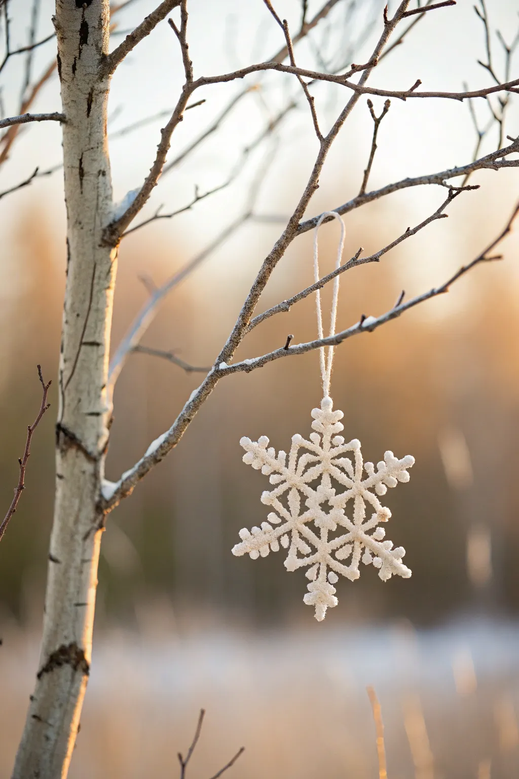 Celebrate the season with the delicate elegance of handmade knitted snowflakes. ✨❄️ #ScandinavianMinimalism #BohoCharm