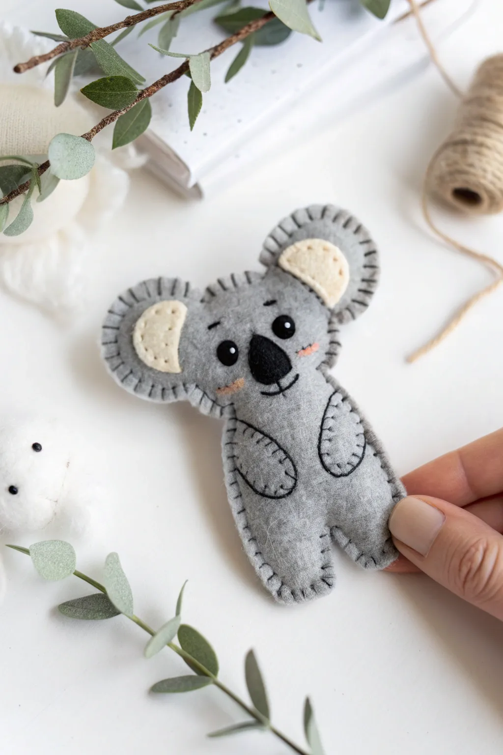 Crafted with love: Bring stories to life with charming koala finger puppets!