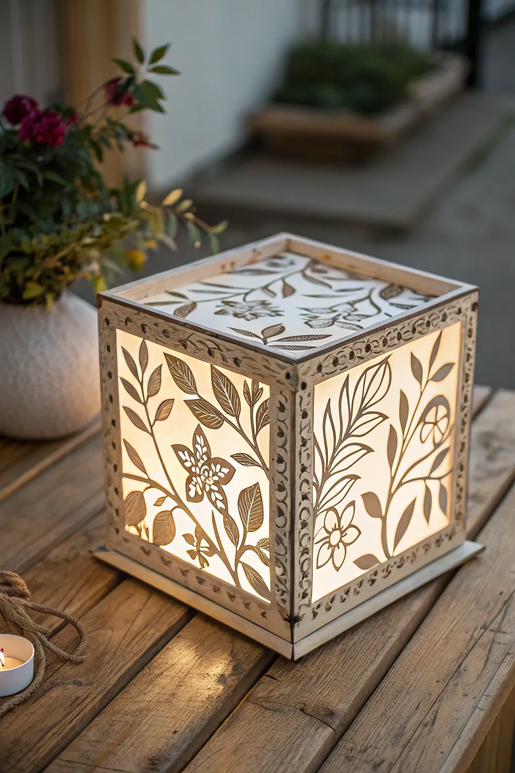 Bring nature indoors with this exquisitely crafted laser-cut box, where leaf and floral designs meet exceptional artistry.