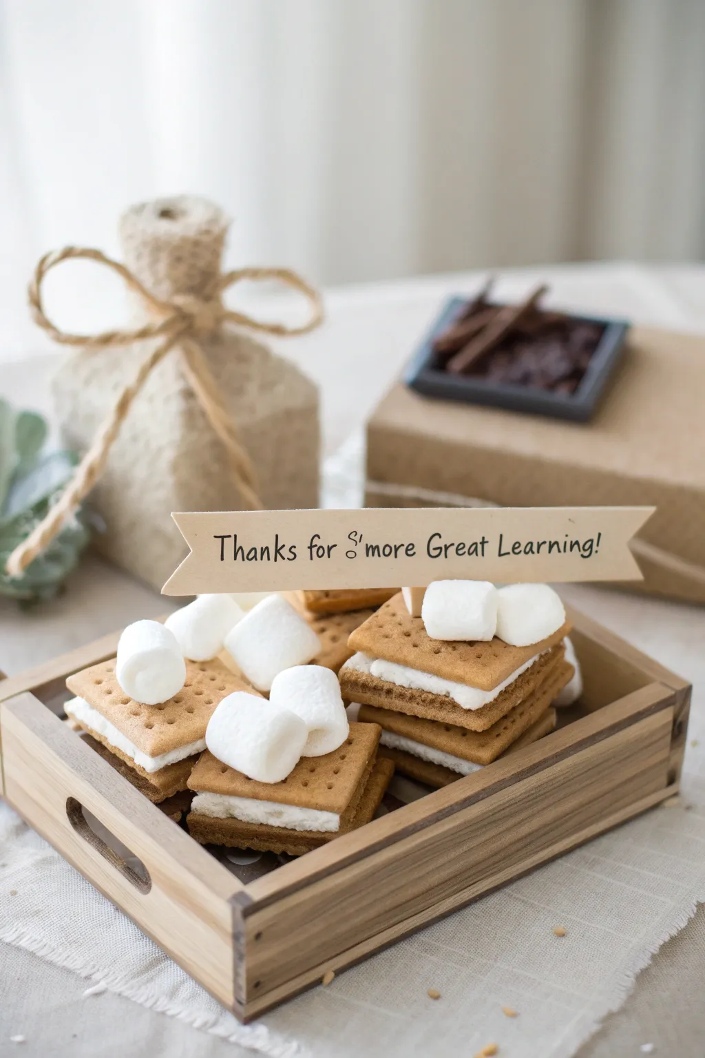Crafted with care: A minimalist s'mores kit to thank teachers for sweet learning moments!