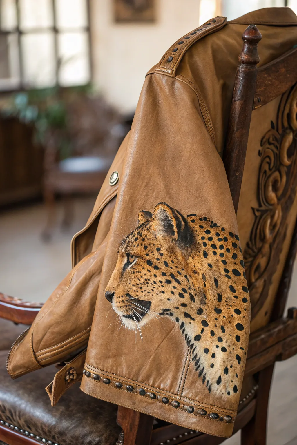 Unleash your inner wild with this handcrafted leopard print masterpiece.