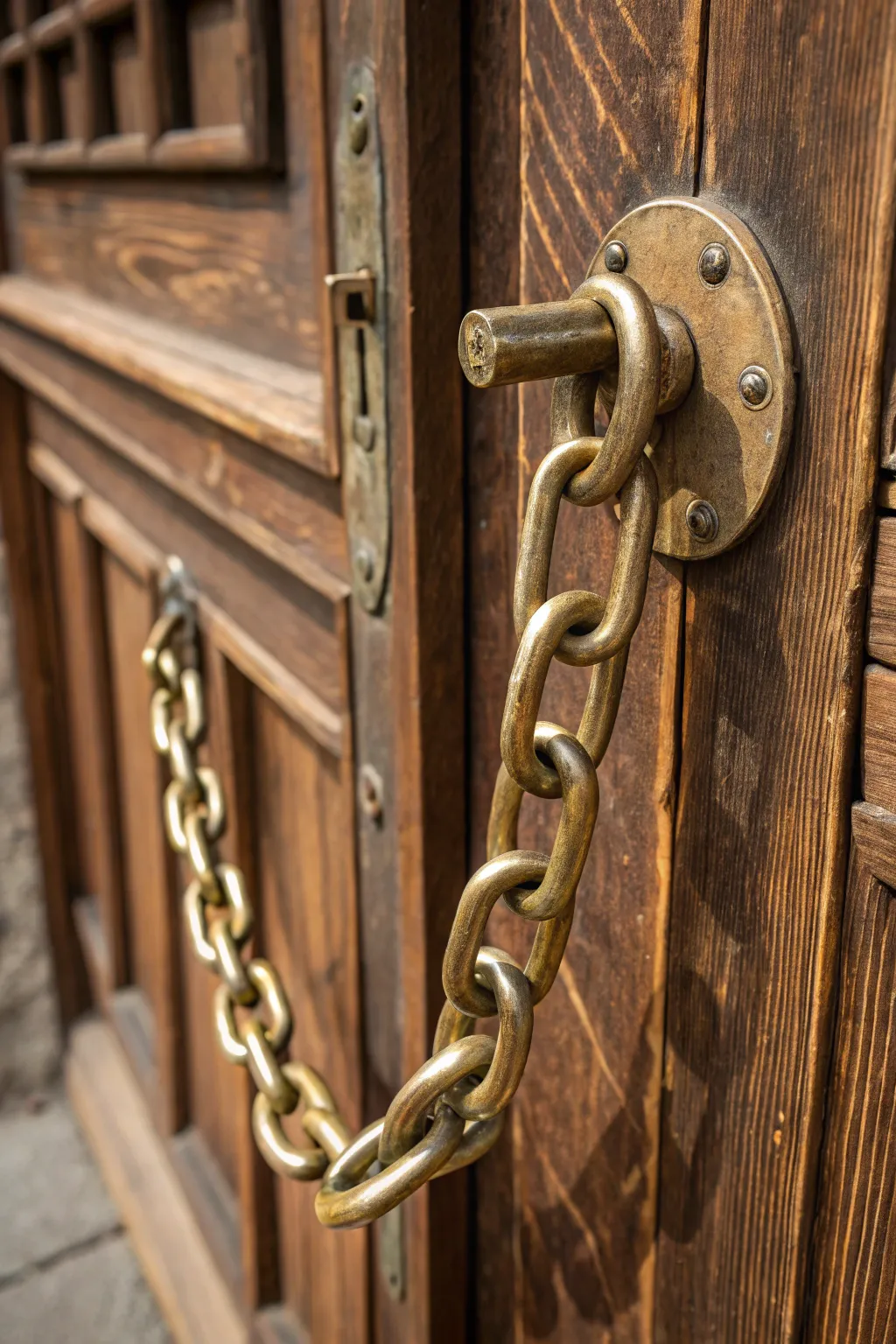 Elevate your home security with a touch of timeless craftsmanship—discover the elegance of a classic chain lock.