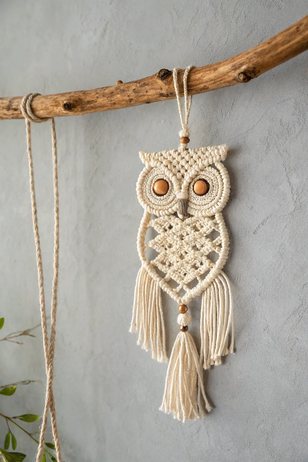 Elevate your holiday decor with charming macrame owls – a blend of whimsy and craftsmanship!