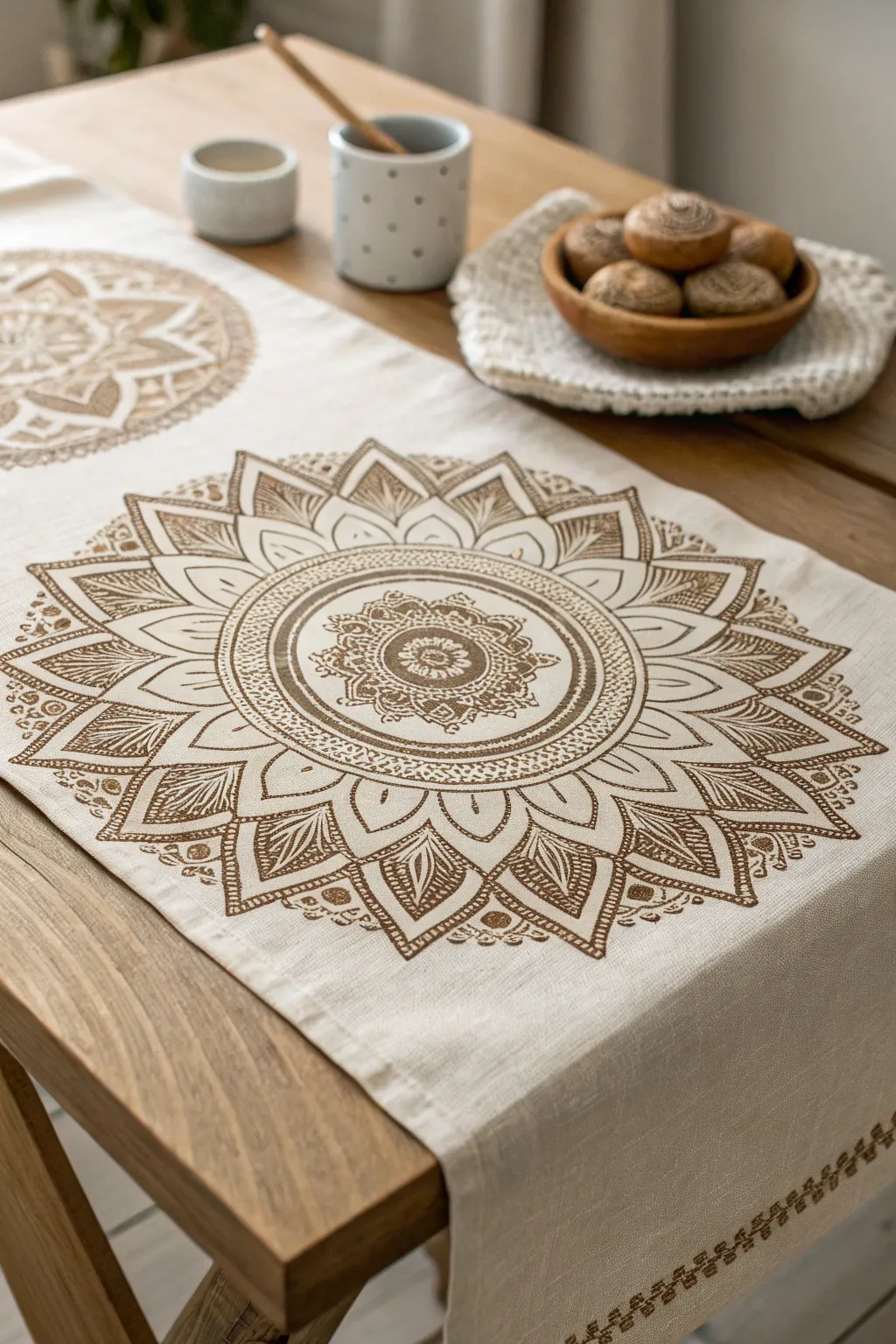 Capture the elegance of handcrafted mandala prints - where simplicity meets artistic flair.