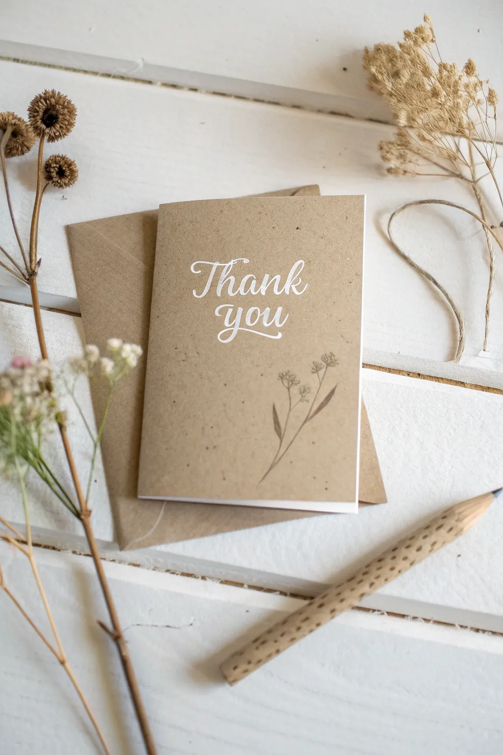 A heartfelt thank you, elegantly crafted to express genuine appreciation. 🌿✉️