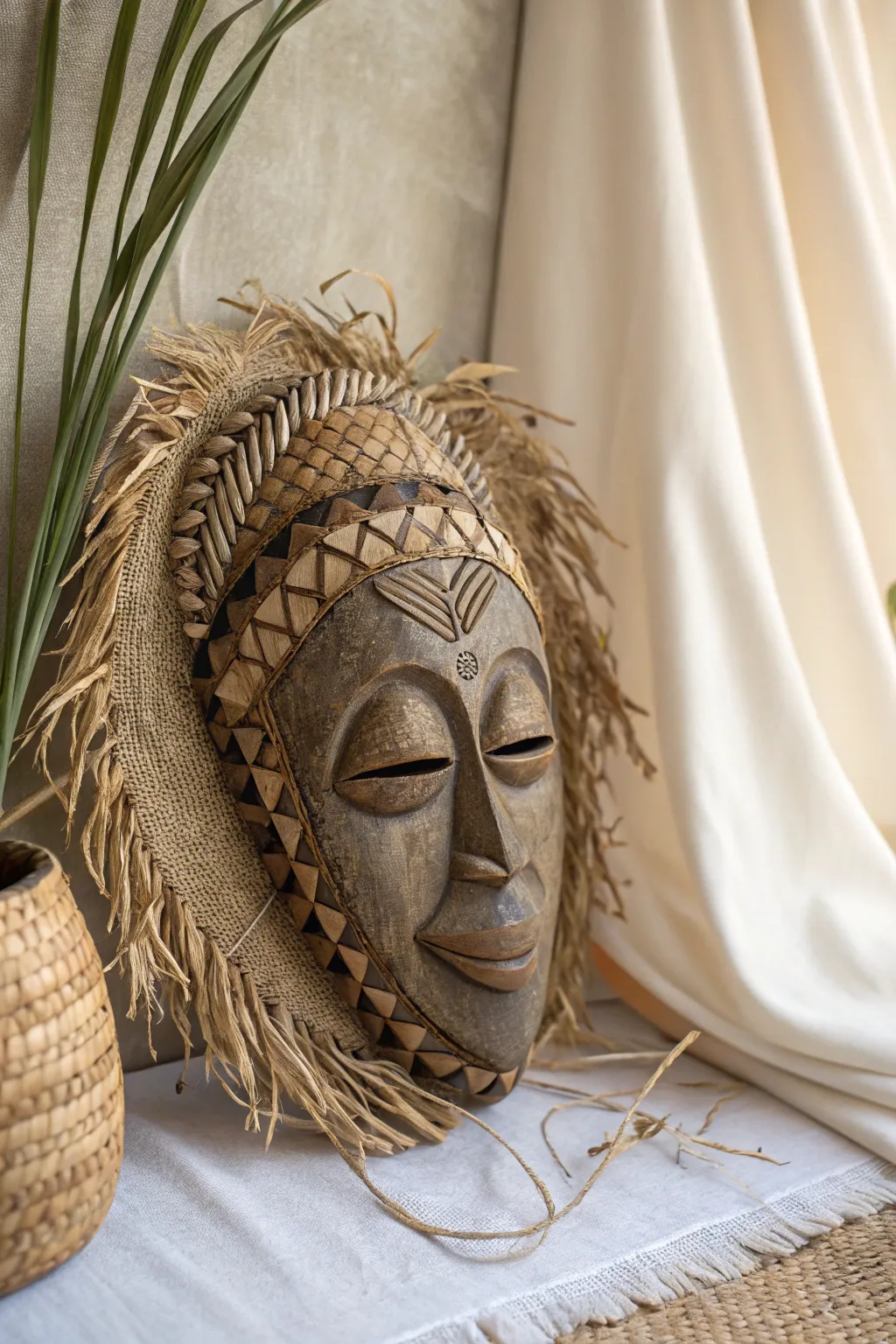 Discover the art of expression through minimalist mask design, where simplicity meets natural beauty.