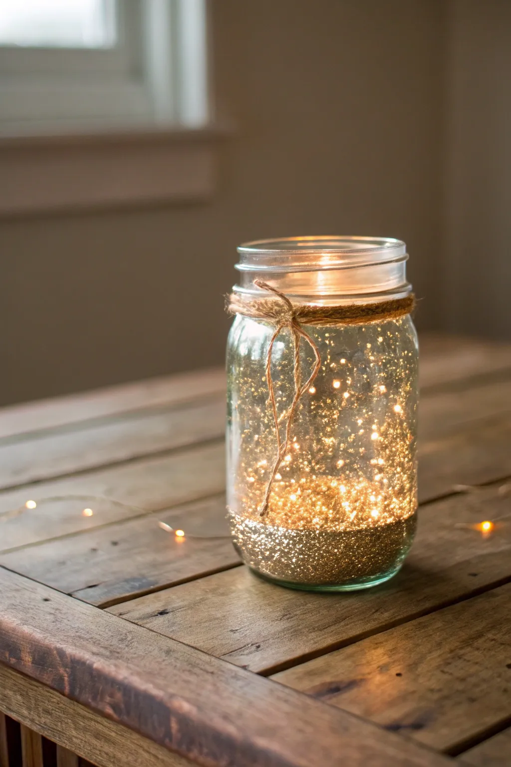 Add a touch of whimsy to your holiday decor with a sparkling glitter jar ornament, where Scandinavian elegance meets bohemian charm.