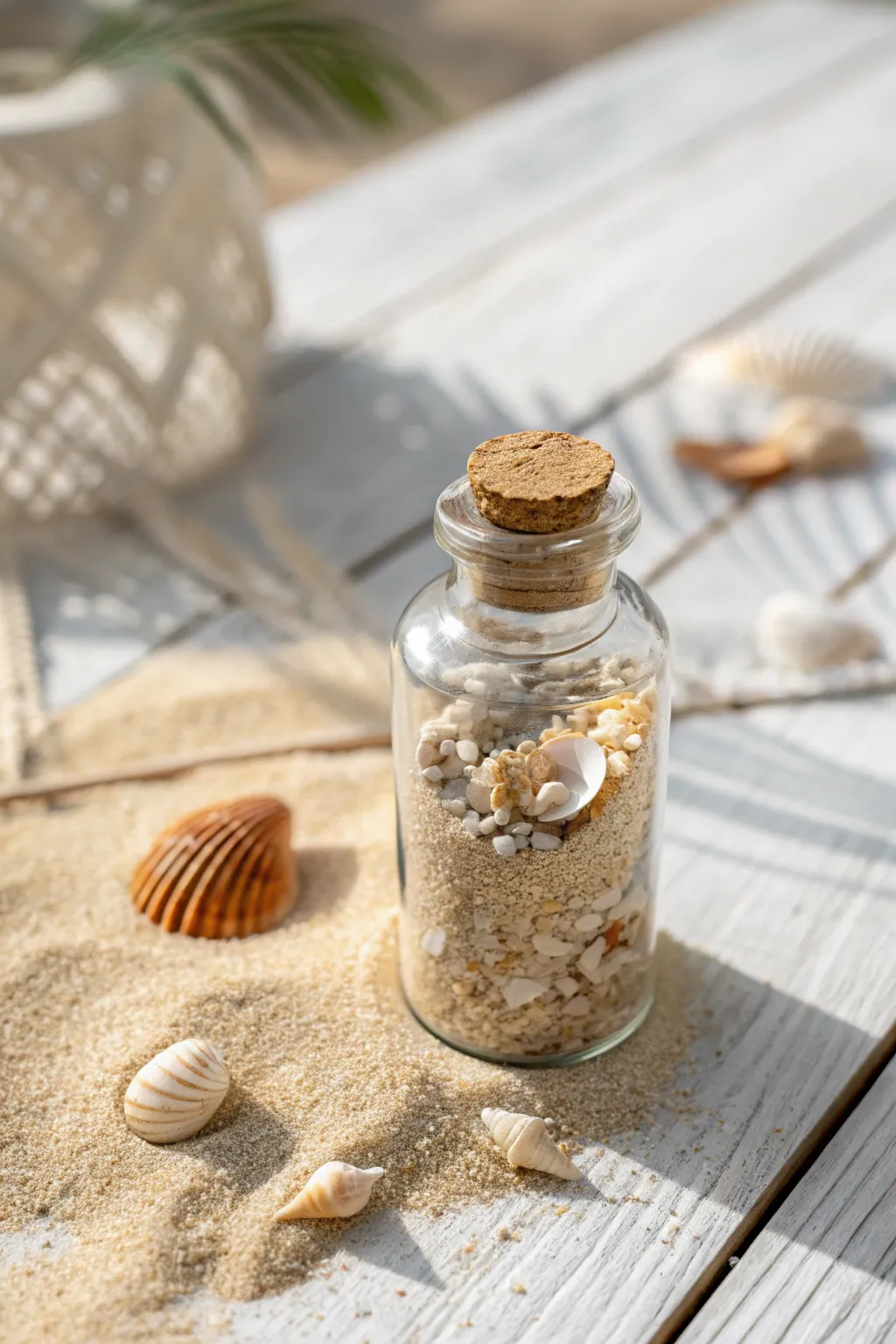 Bring the beach to your home with this charming mini beach in a bottle—perfect for adding a touch of coastal serenity to your space.