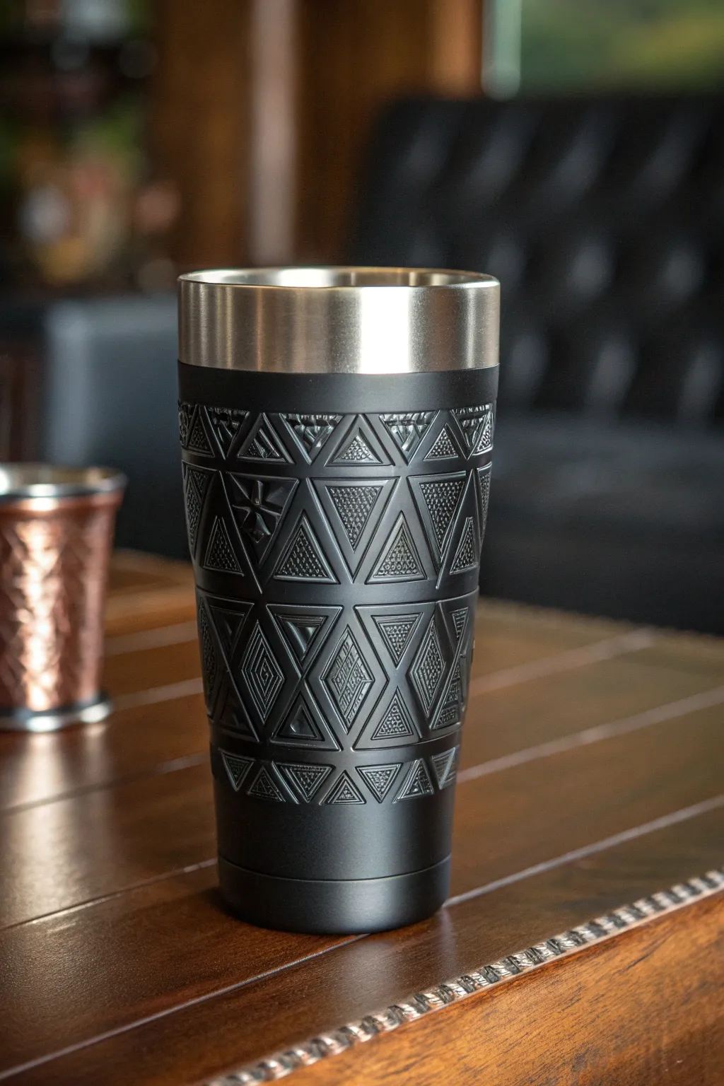 Embrace the allure of mystery with this exquisitely crafted matte black tumbler, a perfect blend of elegance and sophistication.