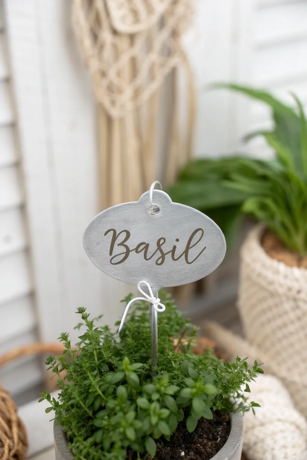 Add a whimsical touch to your garden with handcrafted stamped metal plant markers.