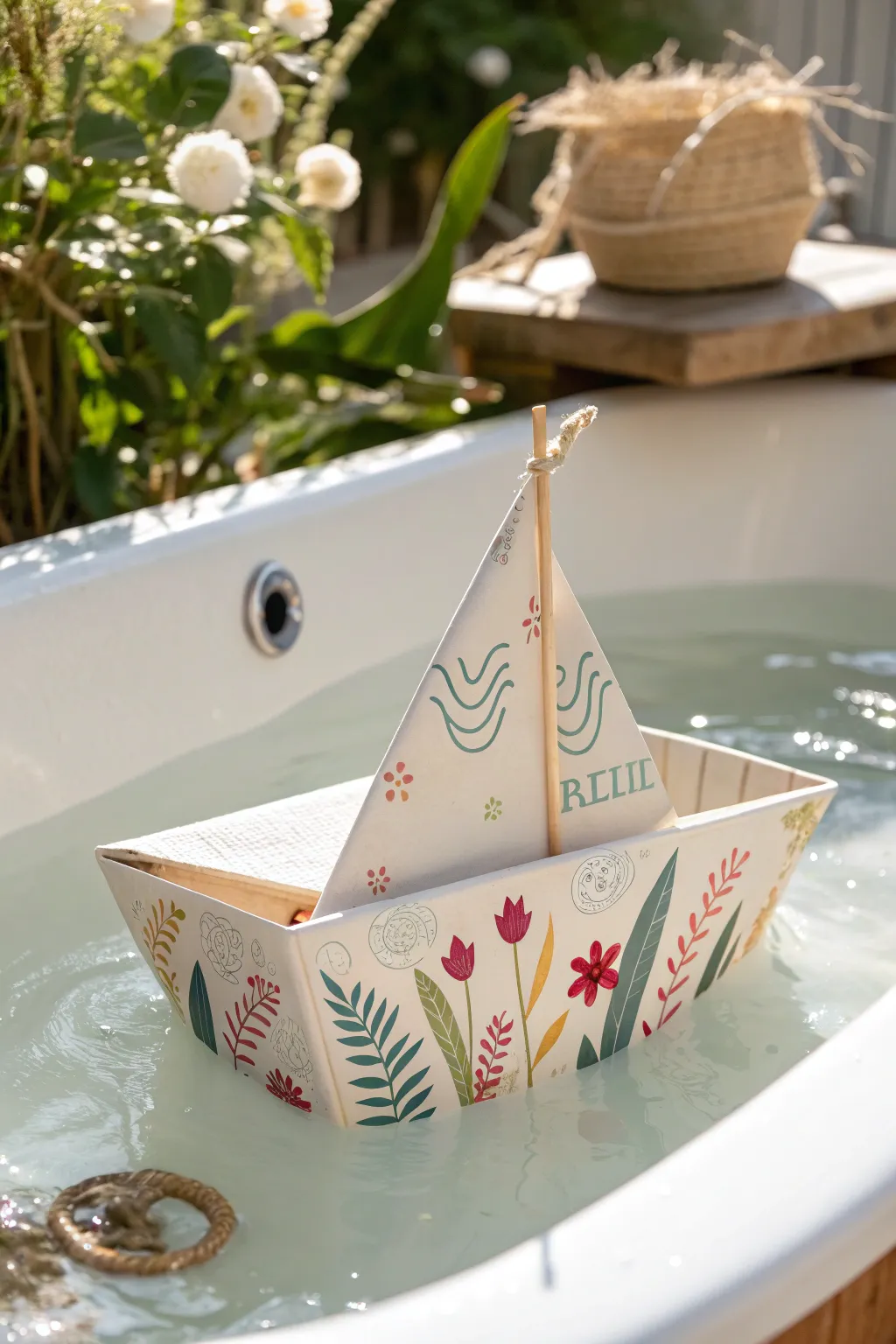 Set sail on a whimsical adventure with these charming floating bathtub boats, perfect for a touch of nautical fun!