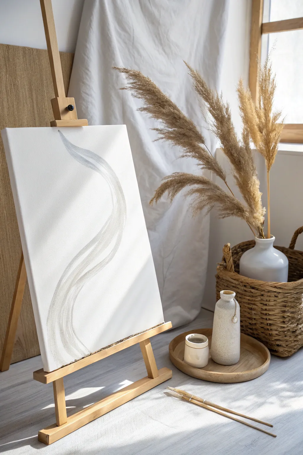 Discover the beauty in simplicity with a single, flowing brushstroke.
