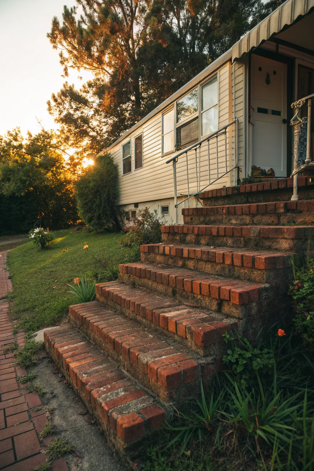 Step up in style with timeless brick beauty.