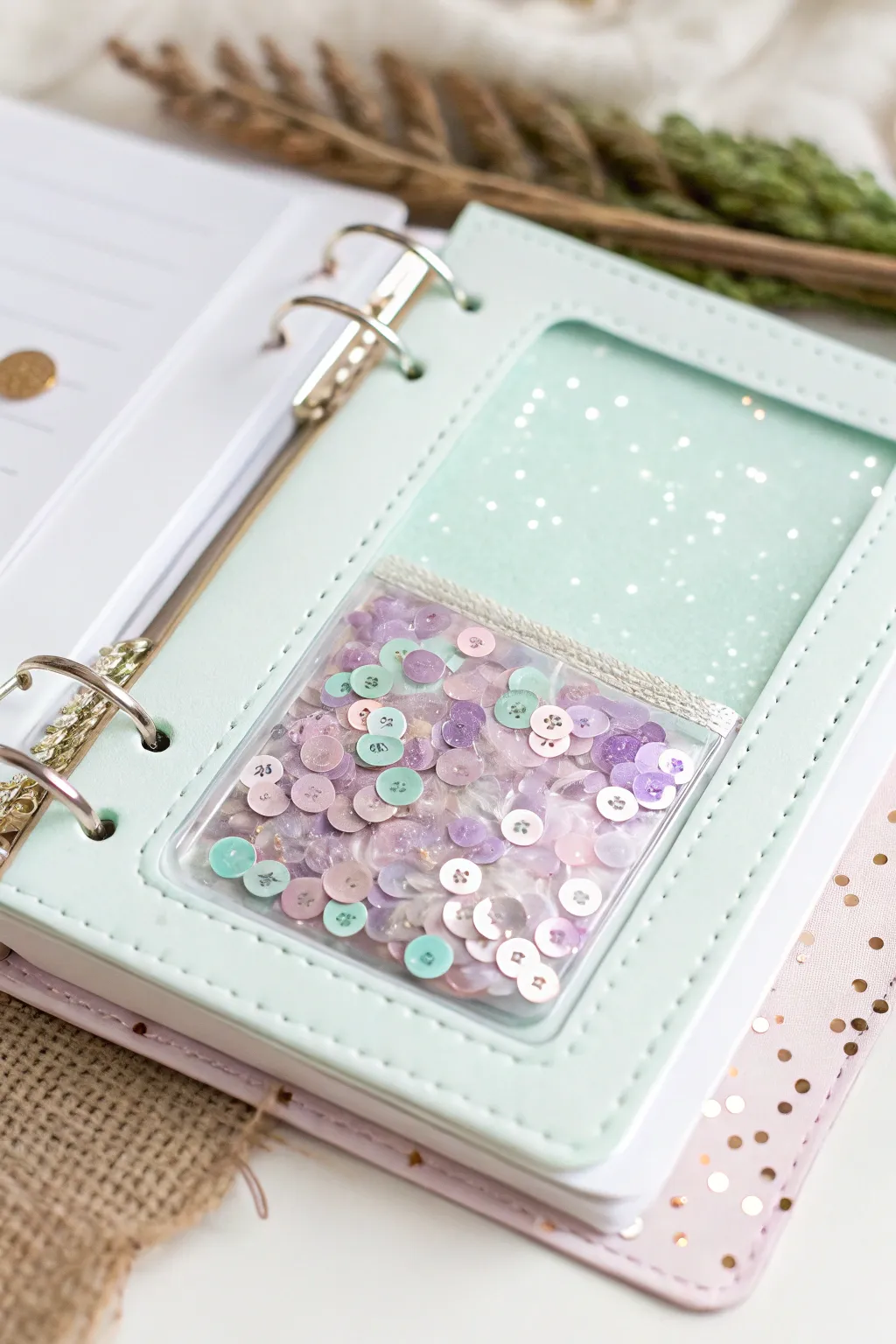 Add a sprinkle of sparkle to your scrapbook with chic shaker pockets!