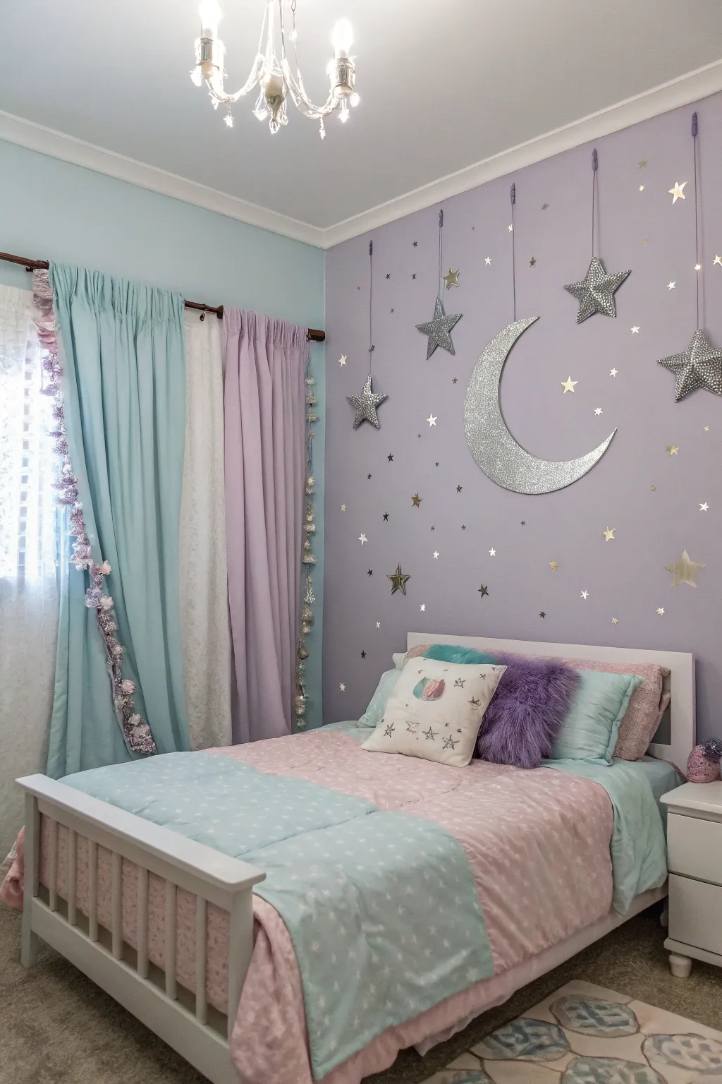 Pastel hues evoke the gentle beauty of a moonrise.