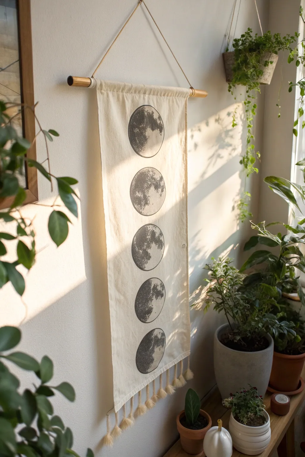 Elevate your space with a touch of lunar elegance and boho charm.