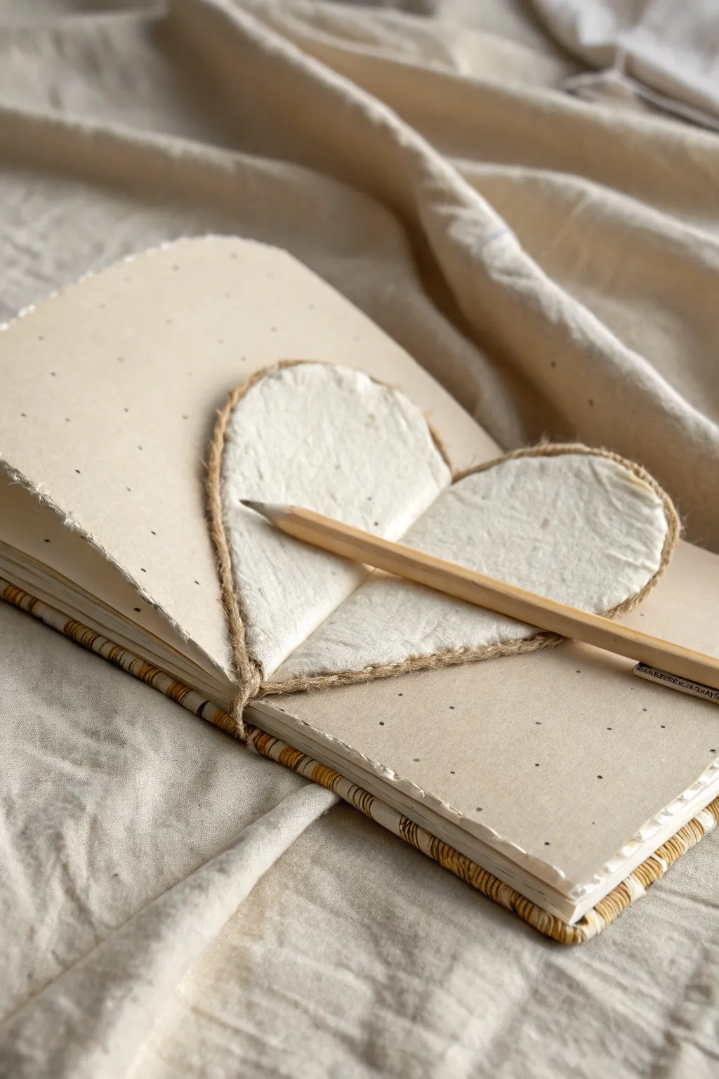 Capture mom's thoughts in style with this heart-shaped notebook — a perfect blend of simplicity and natural beauty.