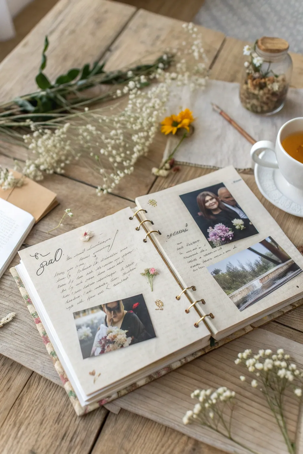 Capture cherished moments with a handcrafted memory scrapbook, the perfect Mother's Day gift for your sister.