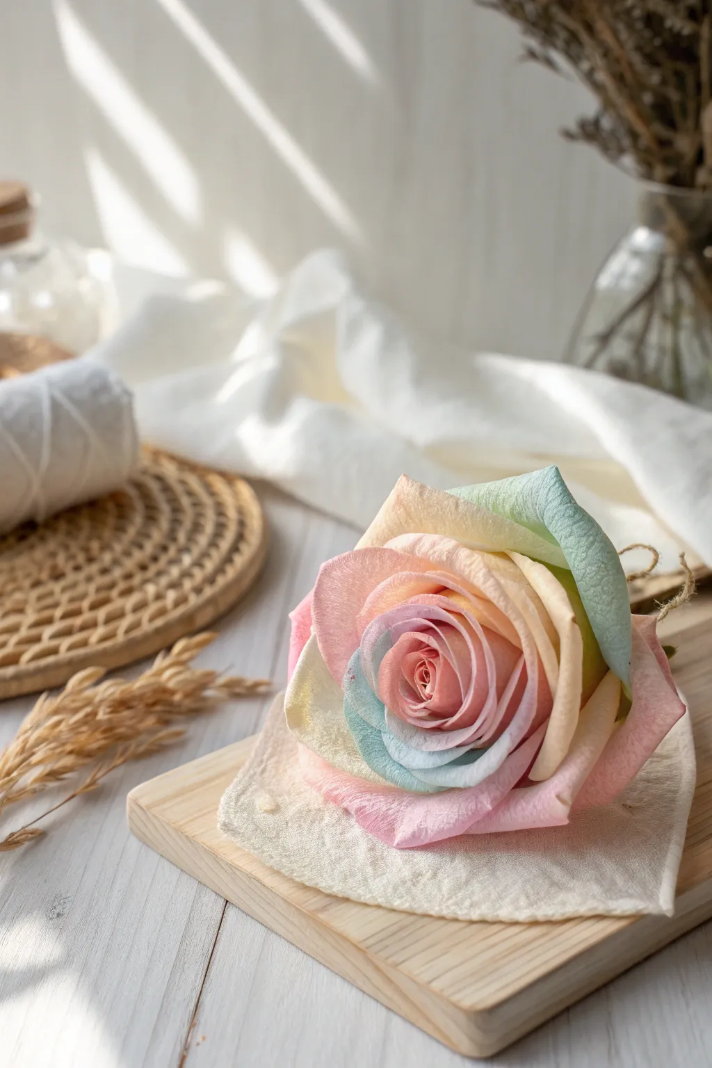 Transforming simplicity into elegance: A paper towel rose for Mother's Day.