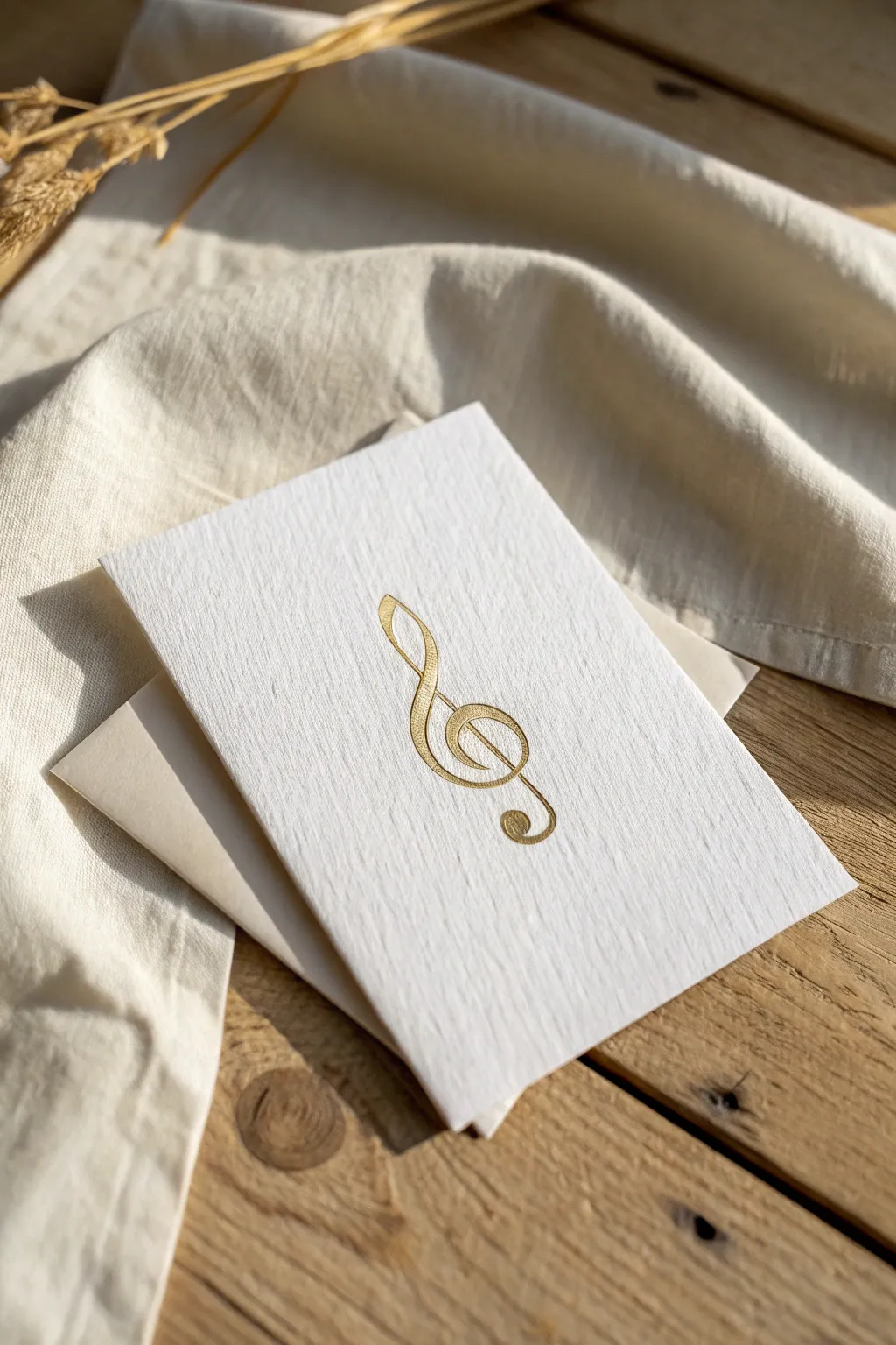 Discover the beauty in simplicity with this minimalist music note card, perfect for a touch of elegance.